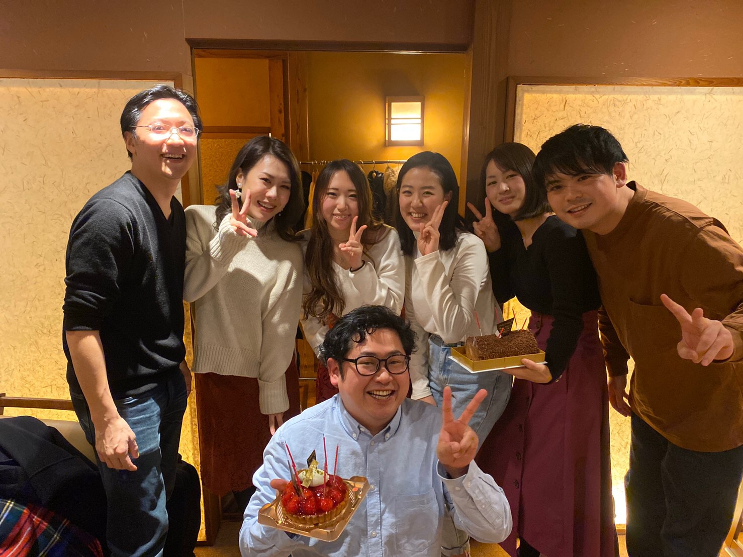 歓送迎会メンバーと誕生日メンバー